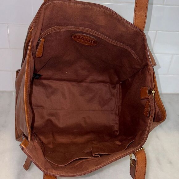 Fossil Purse Handbag Tessa Leather Satchel Shoulder Bag Pocketbook - Picture 11 of 16